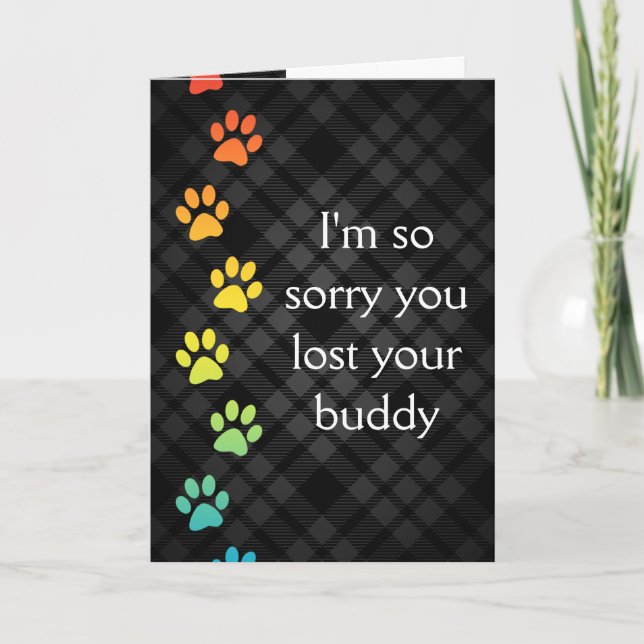 garras de arco iris tarjeta de simpatía por pérdid (Anverso)