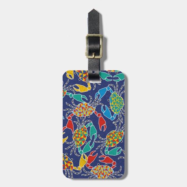 Garras del cangrejo - etiqueta del equipaje (Frente Vertical)