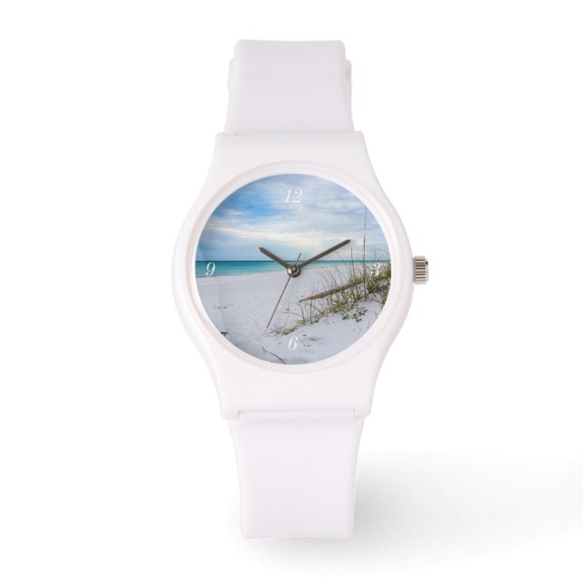 Garros Marinos Y Playa De Arena Blanca Reloj Moral (Anverso)