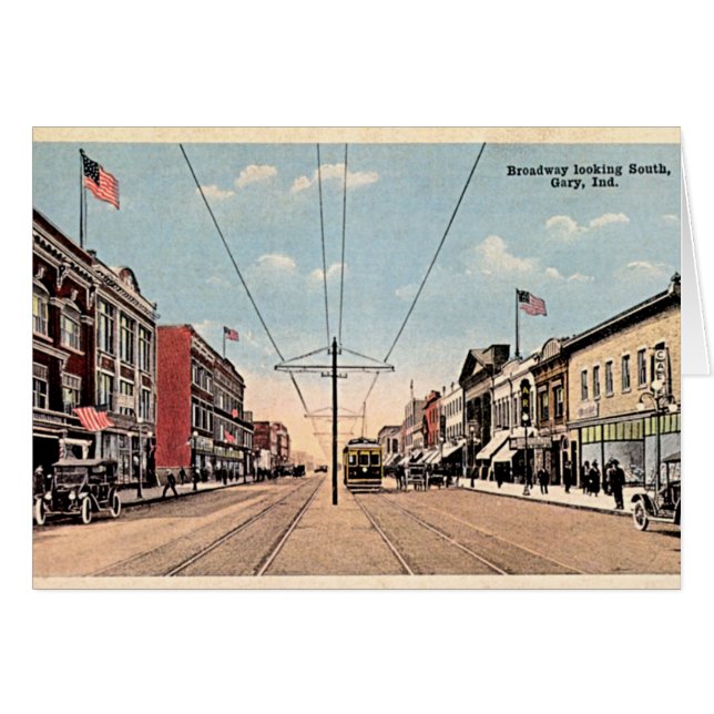 Gary, Indiana Broadway que parece del sur (Anverso (Horizontal))