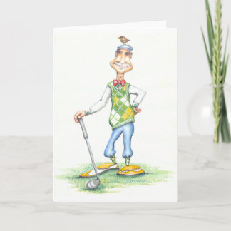 Gary la tarjeta de felicitación del golfista