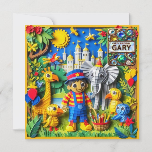 GARY ~ Tarjeta de cumpleaños ~ Ranger de parque ~ (Anverso)