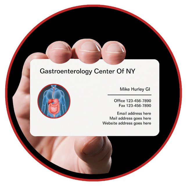 Gastroenterólogo Tarjetas de visita para medicina  (Subido por el creador)