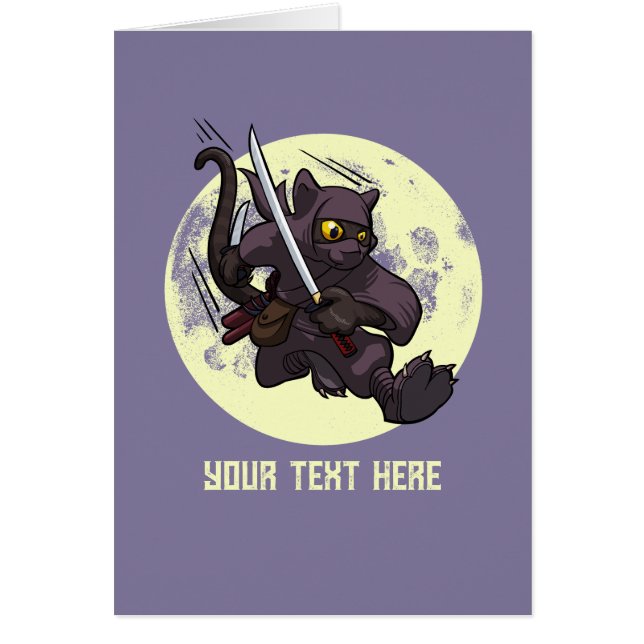 Gata Negra Ninja Katana Espadas Patada Voladora Ca (Frente)