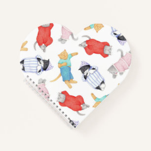 GATAS PANTALONES DE Pijama Cuaderno en espiral