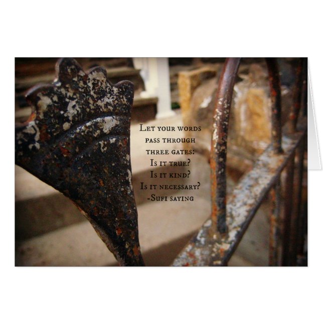 Gate & Sufi Saying (Anverso (Horizontal))