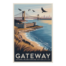 Gateway NY Arte | Póster de viaje Vintage Park