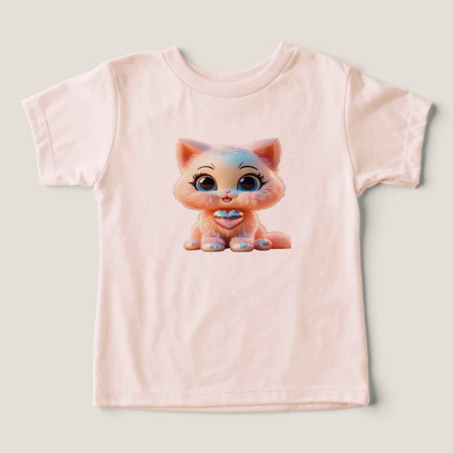Gatinho bebê de pérola 3D fofo (Diseño delantero )