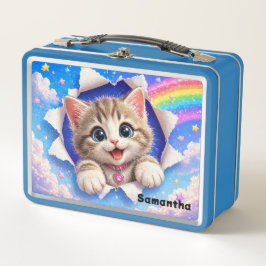 Gatito Adorable Gato Arcoíris Rompiendo Barreras