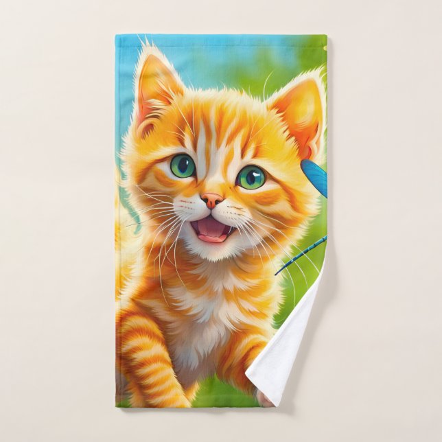 Gatito alegre (Toalla de mano)