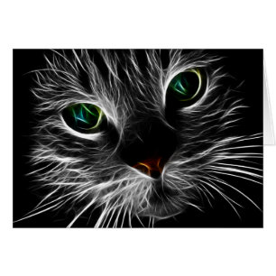 Gatito blanco del fractal del extracto el de la