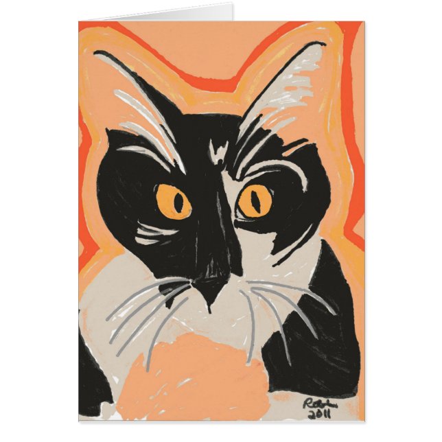 Gatito blanco y negro (Frente)