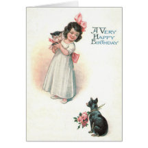 Gatito Cachorro Rosas Niña Linda