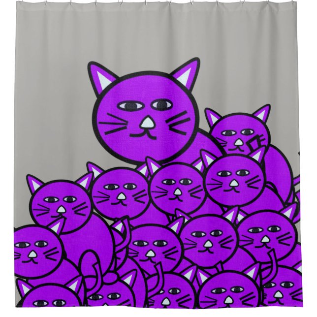 Gatito con cortina de ducha (Anverso)