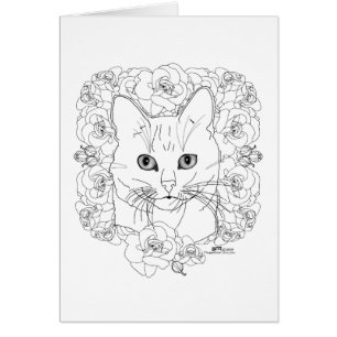 Gatito con Rosas