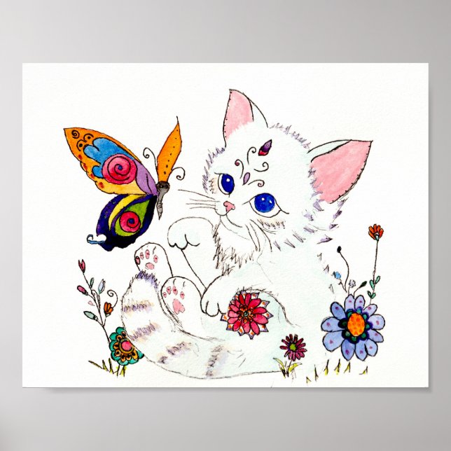 Gatito de arte folclórico hispano (Frente)