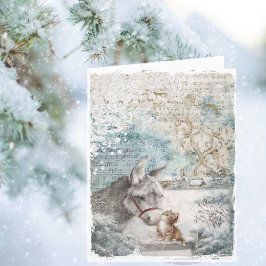 Gatito de burro de Navidad vintage
