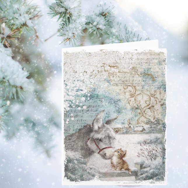 Gatito de burro de Navidad vintage (Subido por el creador)