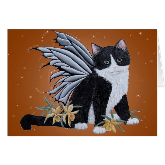 Gatito de hadas negras y blancas (Anverso (Horizontal))