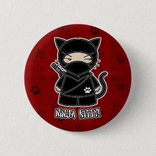 ¡Gatito de Ninja! En botón rojo