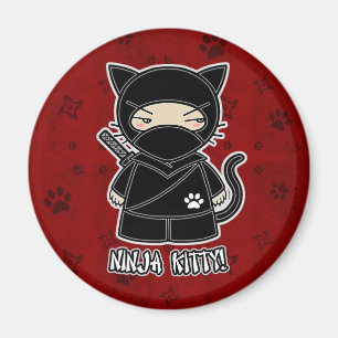 ¡Gatito de Ninja! En imán rojo