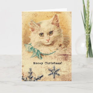 Gatito del navidad del vintage