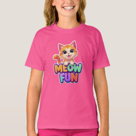 Gatito Divertido - Camiseta de Gato Sonriente y Li
