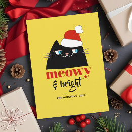 Gatito divertido de Navidad Meowy y Brillante