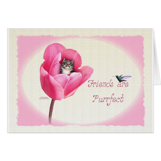 Gatito en el tulipán (Anverso (Horizontal))