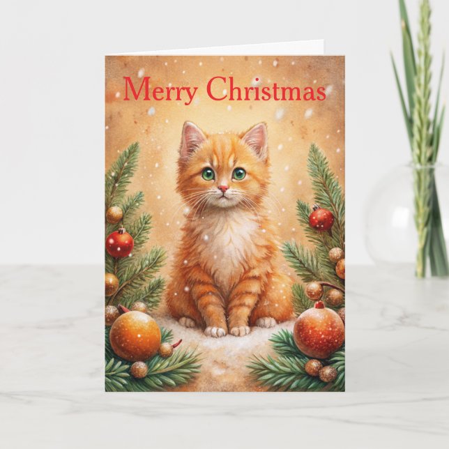 Gatito en Navidad (Anverso)