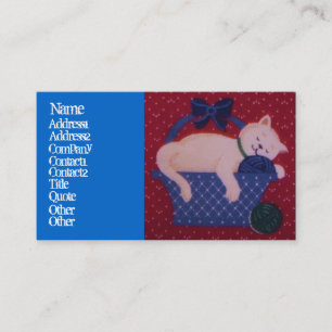 Gatito en una tarjeta del negocio/del perfil de la