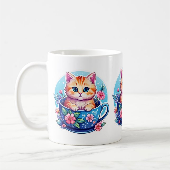 Gatito en una taza de té (Izquierda)