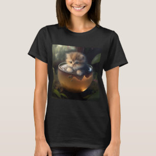 Gatito en una taza de té - Camiseta Cat