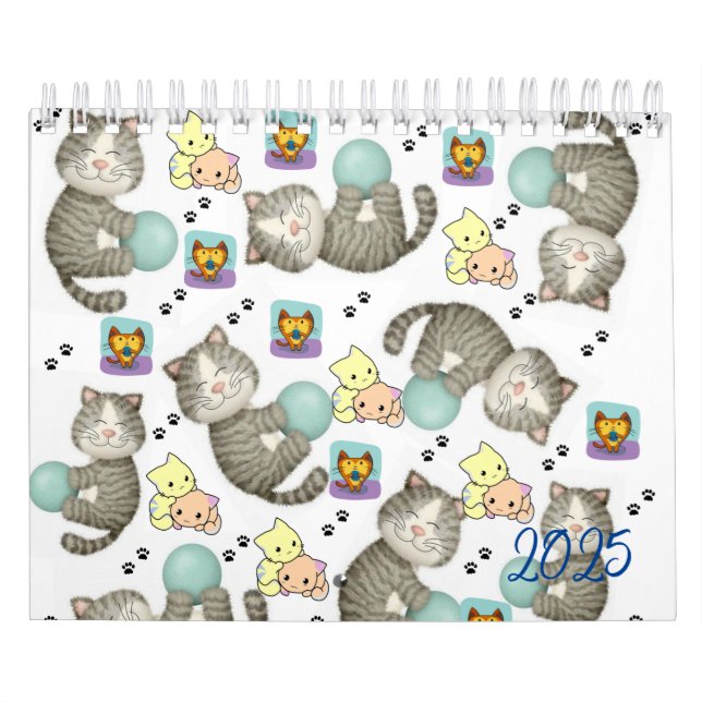 Gatito Gatito Del Calendario 2025 Genial (Tapa)