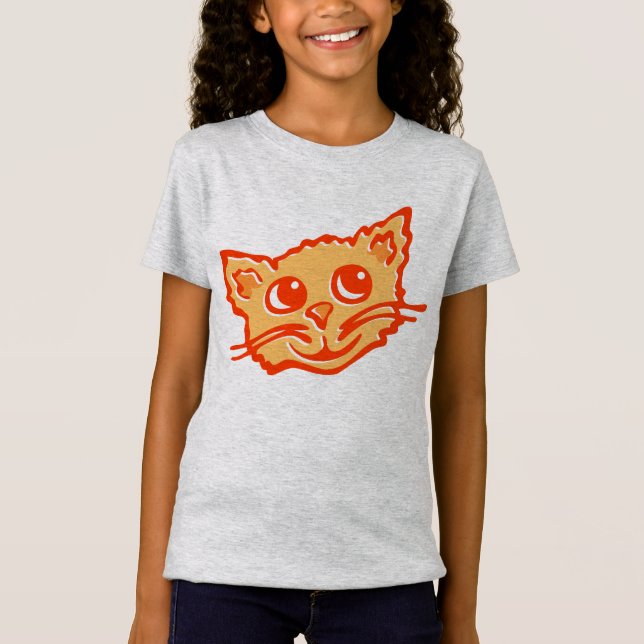 Gatito / gatito se enfrentan a una linda camiseta  (Anverso)
