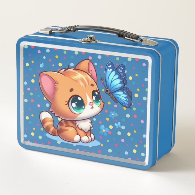 Gatito/Gato lindo & mariposa  (Anverso)