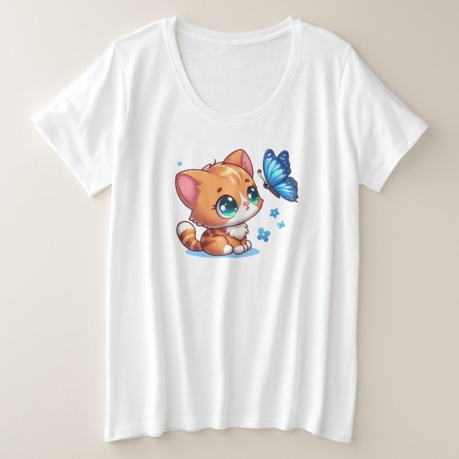 Gatito/gato y mariposa (Anverso del diseño)