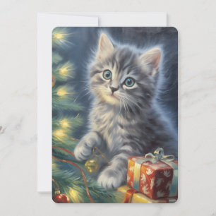 Gatito Gris Navidad 