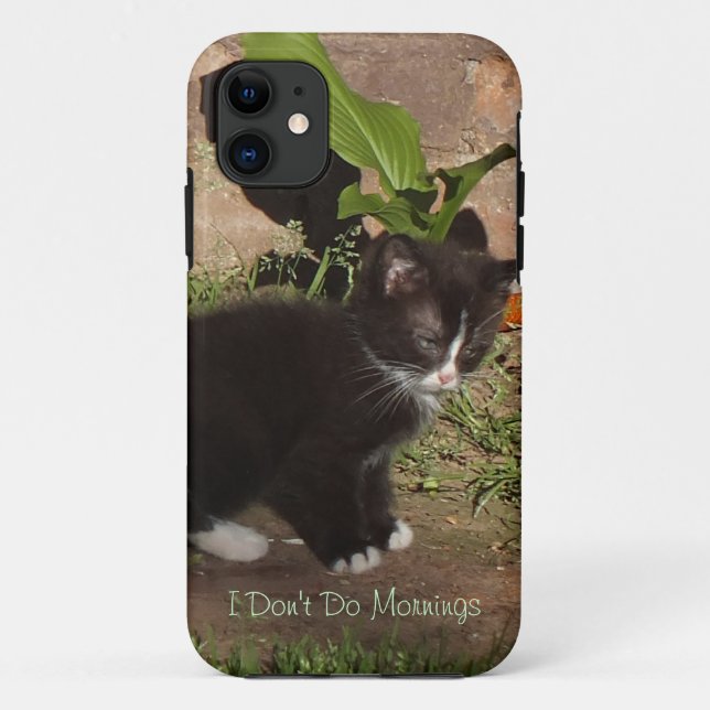 Gatito gruñón- No hago mañana Funda de iPhone 5 (Reverso)
