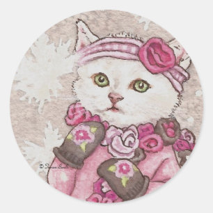 Gatito lindo con Pegatinas de Mittens