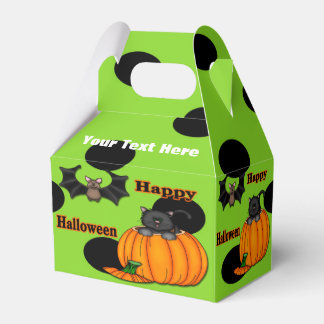 Gatito lindo de Halloween, caja de favores de gabl