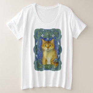 Gatito lindo en estilo Art Nouveau vintage