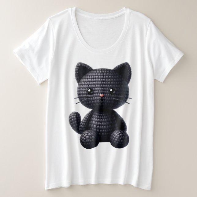 Gatito Negro de Ganchillo (Anverso del diseño)