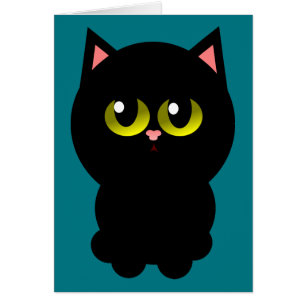 Gatito Negro Pequeño Afortunado