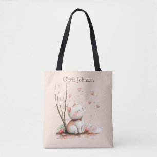 Gatito personalizado con bolsa de tocador para el