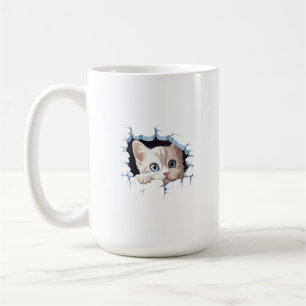Gatito rompiendo la copa de café
