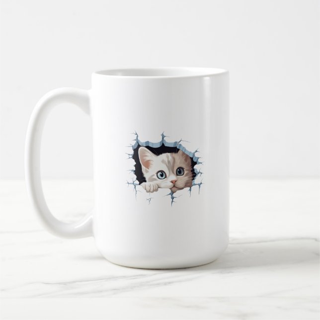 Gatito rompiendo la copa de café (Izquierda)