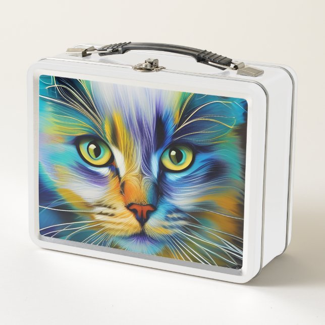 Gatito siamés colorido de cerca (Anverso)