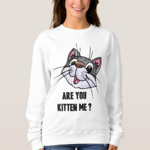 ¿Gatito? Sudadera básica para mujer