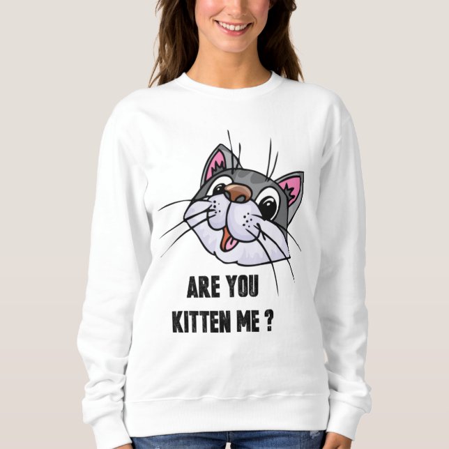 ¿Gatito? Sudadera básica para mujer (Anverso)